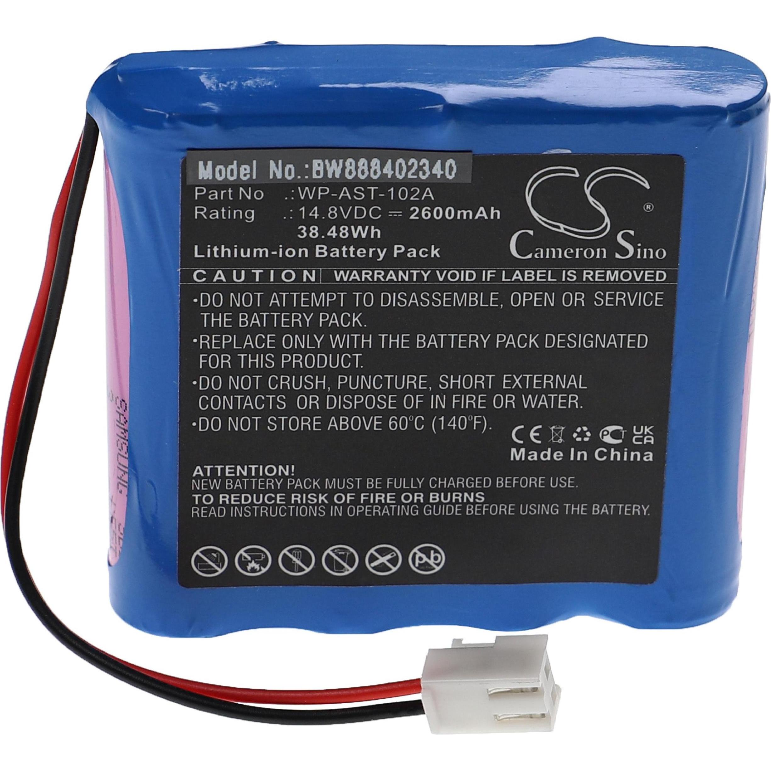 XCell Medizintechnik-Akku als Ersatz für Osen WP-AST-102A - 2600mAh, 14,8V, Li-Ion (1 Stk., 2600 mAh, Ladegerät inkl. Ak...