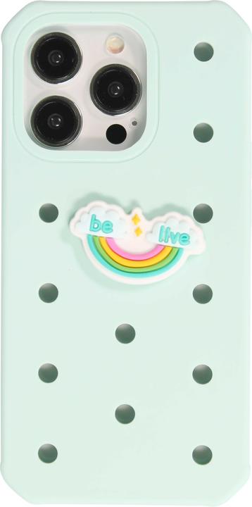 Produktbild PhoneLook Trendige Aufsteck-Sticker 3D für Silikonhülle mit Löcher Be Live Rainbow