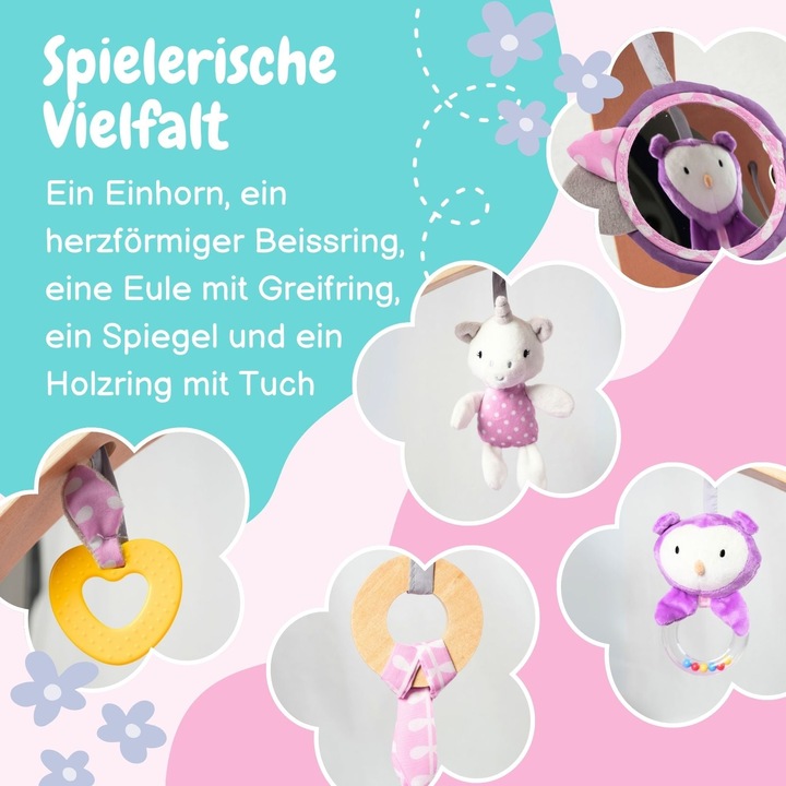 Immagine prodotto Hermex Baby-Spielmatte Spieldecke Krabbeldecke mit Spielbogen Activity Decke