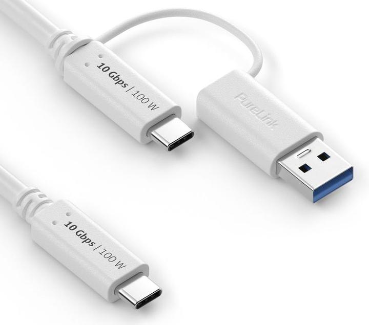 Actual product image Purelink USB-C>C cable 1m (1 m, USB 3.2 Gen 2, 100 W)