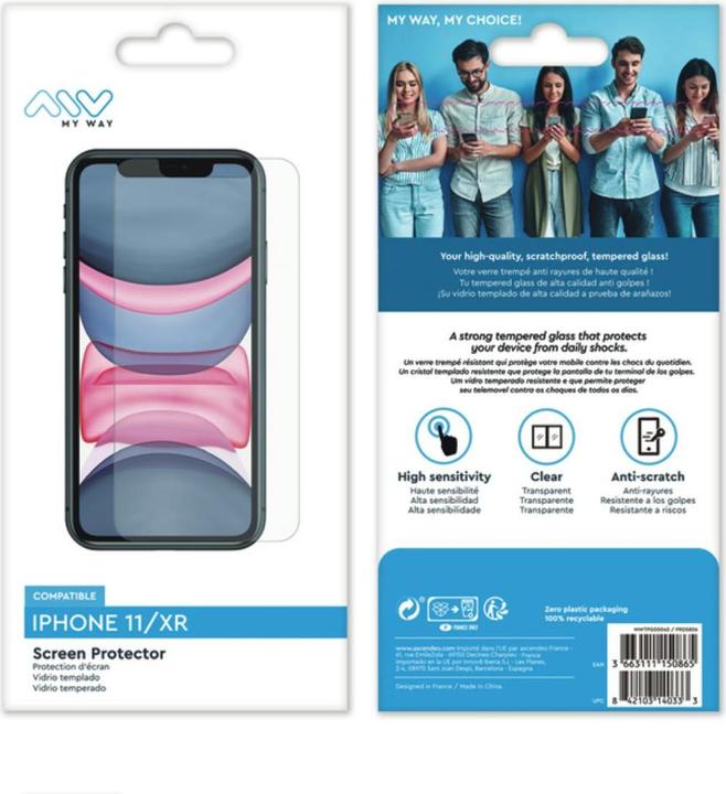 Produktbild My Way Myway Verre Trempe Plat Iphone 11 (1 Stk., Apple iPhone XR, LG K11)