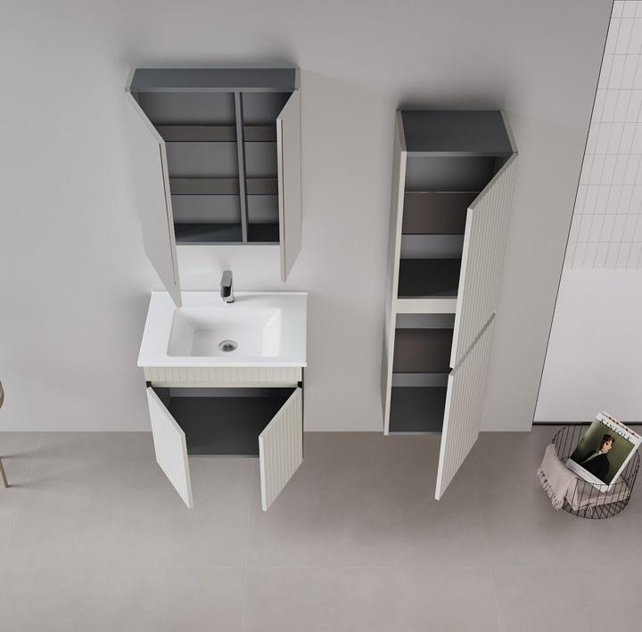Produktbild Homitis Tivoli 65 Bathroom Cabinet With Sink & Mirror Set (2 Pieces)