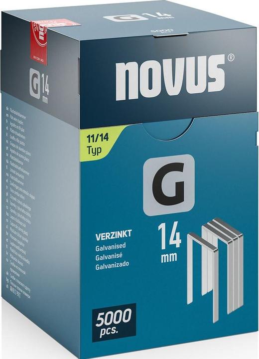 Actual product image Novus Flat wire staples G 11 14mm 5000 pcs.