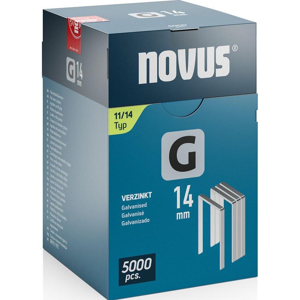 Novus, Tackerklammern + Tackernägel, Flachdrahtklammern G 11 14mm 5000 Stk.