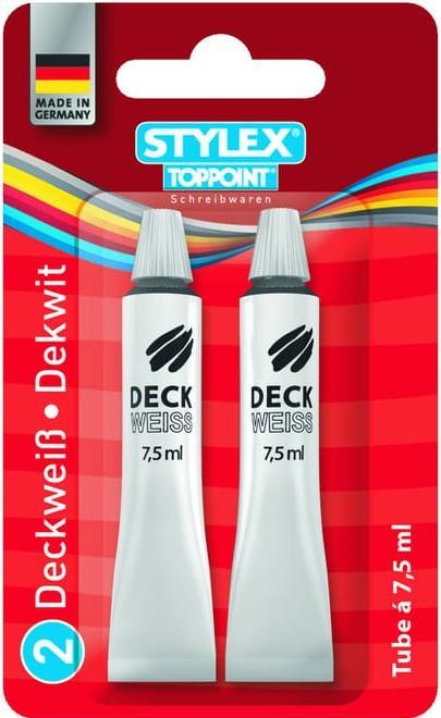 Stylex Opaque white 2 tubes á 7,5ml (Top white, 15 ml)