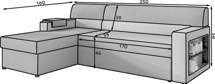 Actual product image ELTAP Rico (3-seater, Sofa bed, Corner sofa)