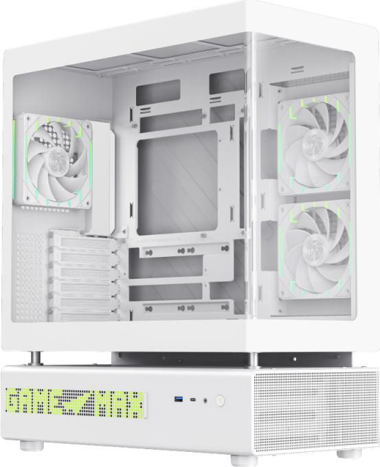Actual product image GameMax Boitier Moyen Tour ATX N90 ARGB avec panneaux vitrés (Blanc) (ATX, ITX, Mini-ATX)