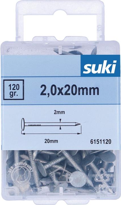 Produktbild Suki Dachpappstifte 2x20mm (120 Stk., 20 mm)
