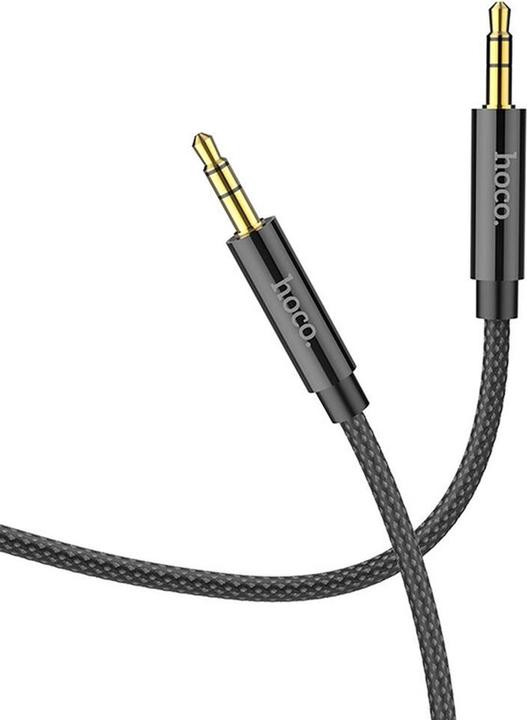 Produktbild Hoco - Audio Cable (UPA19) - Jack 3.5mm to Jack 3.5mm, 2m - Black (2 m, 3.5mm Klinke (AUX))