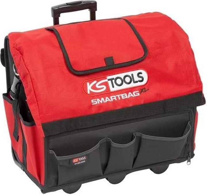 Actual product image KS Tools ROLLBAG Universal tool bag XL, with telescopic trolley, black-red