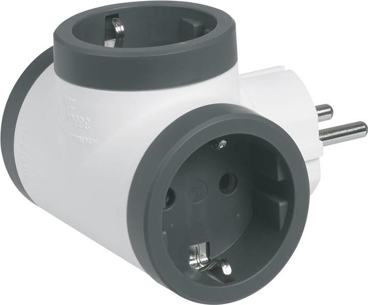 Actual product image Legrand Mop Sch 3x2p+E Lateral White/Black