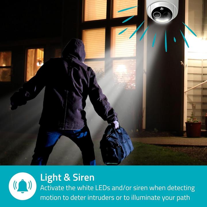 Actual product image Nedis SmartLife Outdoor Camera | Wi-Fi | Full HD 1080p | Pan tilt | IP65 | Max. Battery life: 5 (1920 x 1080 Pixels)