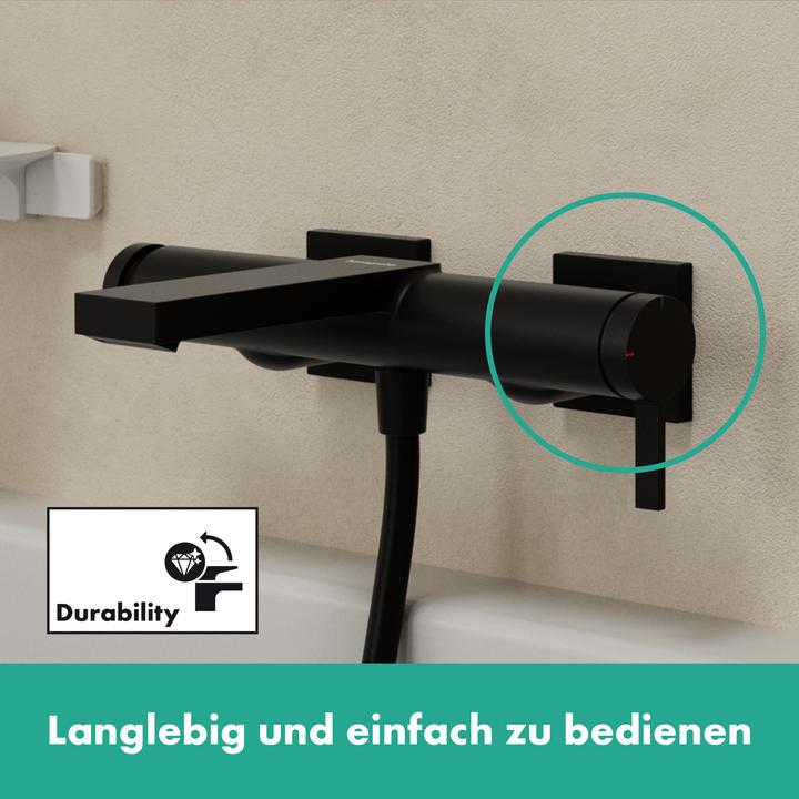 Productafbeelding hansgrohe HG ééngreeps opbouw badmengkraan Tecturis E matzwart