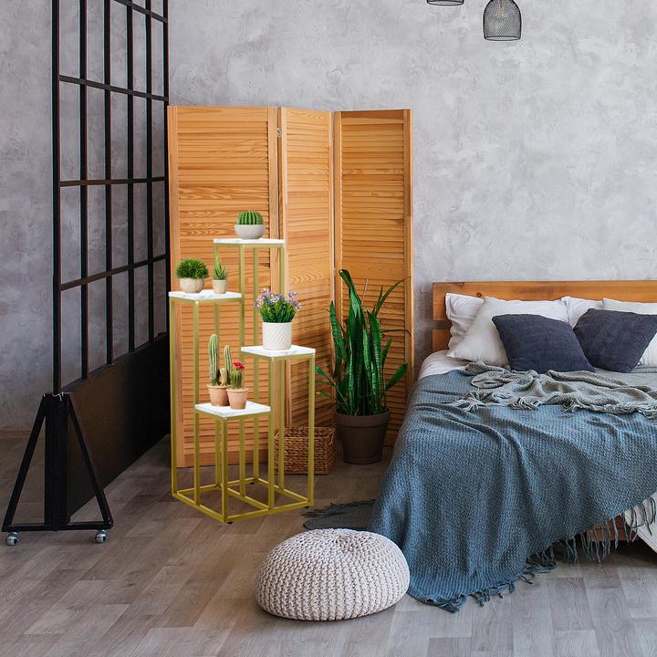 Image du produit Relaxdays Support pour plantes avec 4 étagères