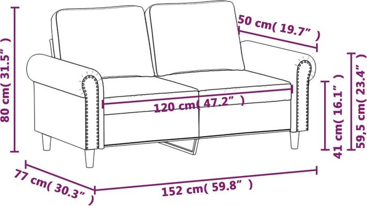 Produktbild vidaXL 2-Sitzer-Sofa (2-Sitzer)