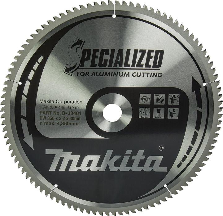 Immagine prodotto Makita SPECIALIZED Lama da sega 350x30x100Z