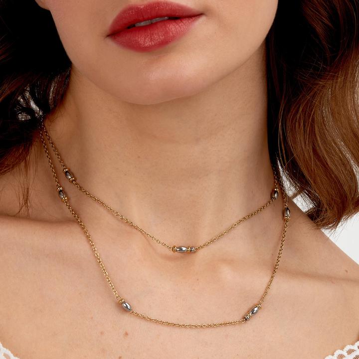 Immagine prodotto Morellato Colori SAXQ02 Doppia collana di perline placcata oro (Acciaio inossidabile)
