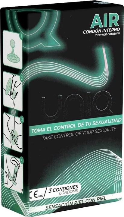 Produktbild Uniq AirFemale» Frauenkondom 3 Stück, latexfreie Frauenkondome mit einzigartiger AirBubble (3 Stk.)
