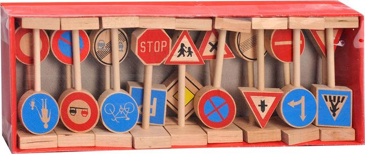 Produktbild Playwood Verkehrszeichen-Set aus Holz, 18-tlg.