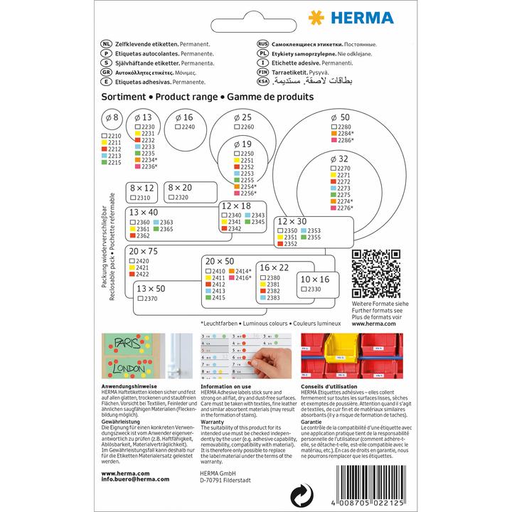Image du produit HERMA Points de repère