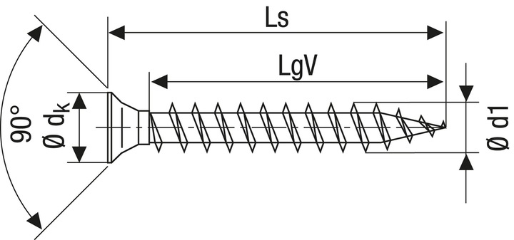 Image du produit Spax Vis R 88094 tête fraisée petite pointe/croisée-PZ 3 x 15/12-Z acier électro-galvanisé jaune (1000 Vis par pièce)