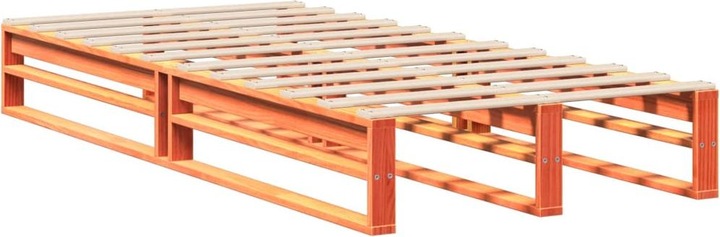 Immagine prodotto VidaXL Letto in legno massiccio Letto in legno Letto pallet con testiera 140x190cm pino (140 x 190 cm)