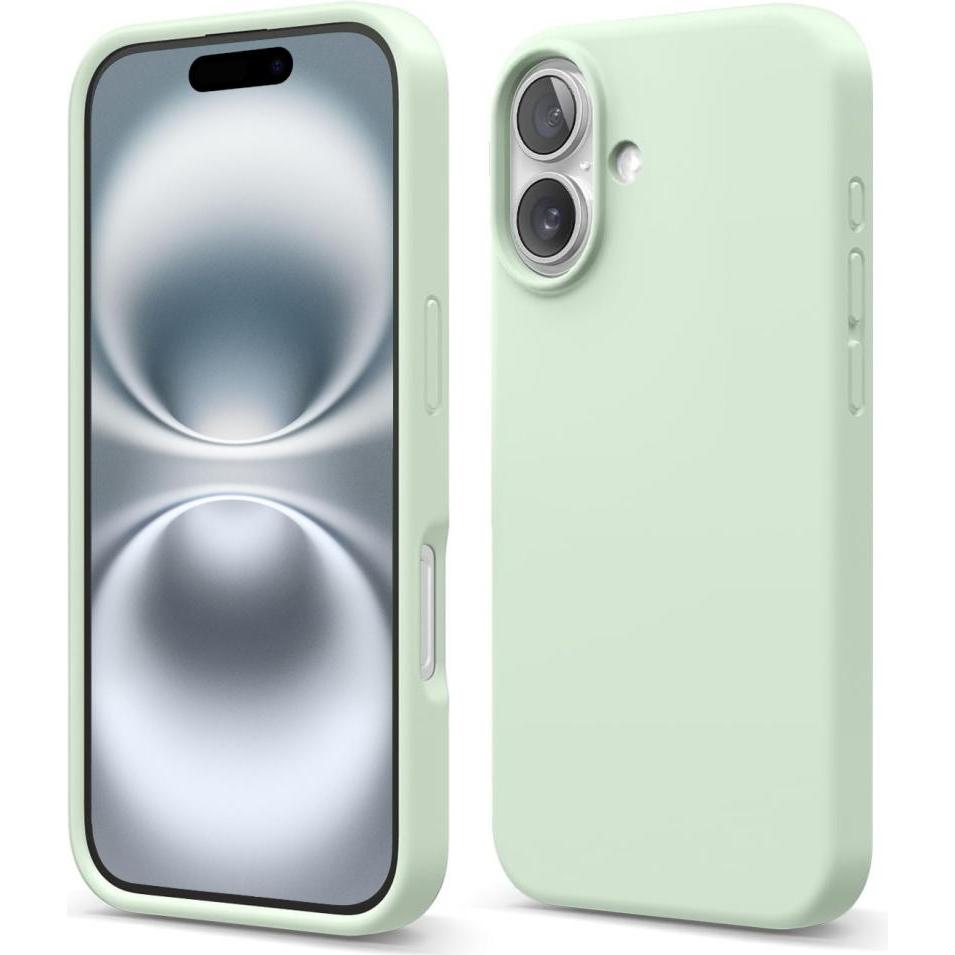 Screenguard Apple iPhone 16 Liquid Silicone Case Hülle (Apple iPhone 16), Smartphone Hülle, Grün