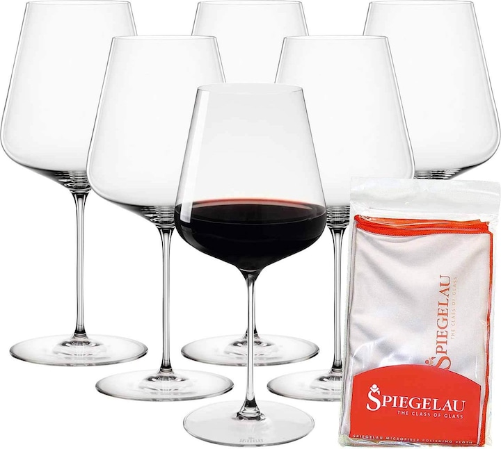 Actual product image Spiegelau Definition Bordeaux glasses + polishing cloth (75 cl, 6 Glasses, Red wine glasses)