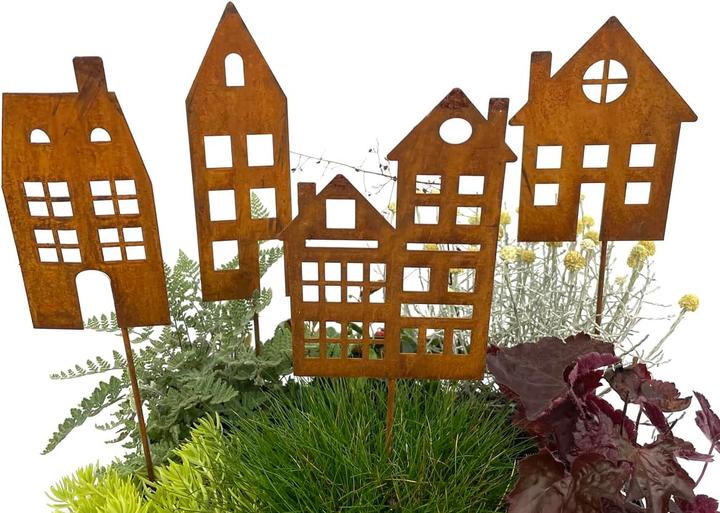 Produktbild LB H&F 4er-Set Gartenstecker Häuser