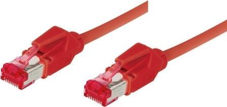 Produktbild Tecline Patchkabel S/FTP, PiMF, Cat 6, rot, 3.0 m halogenfrei, mit Draka-Kabel und Hirosesteckern TM21 (bish (S/FTP, CAT6, 3 m)