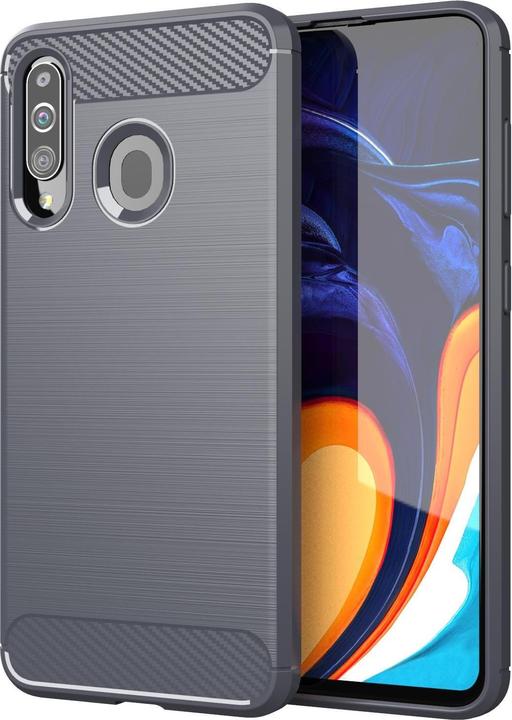 Actual product image Cadorabo TPU Ultra Slim carbon stainless steel Combi Cover (Samsung Galaxy A20s)