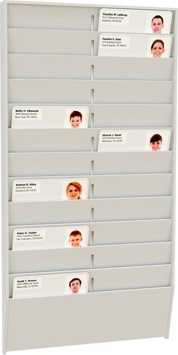 Paperflow Wall holder for employee cards 24 compartments high quality scratch- and impact-resistant (A4)
