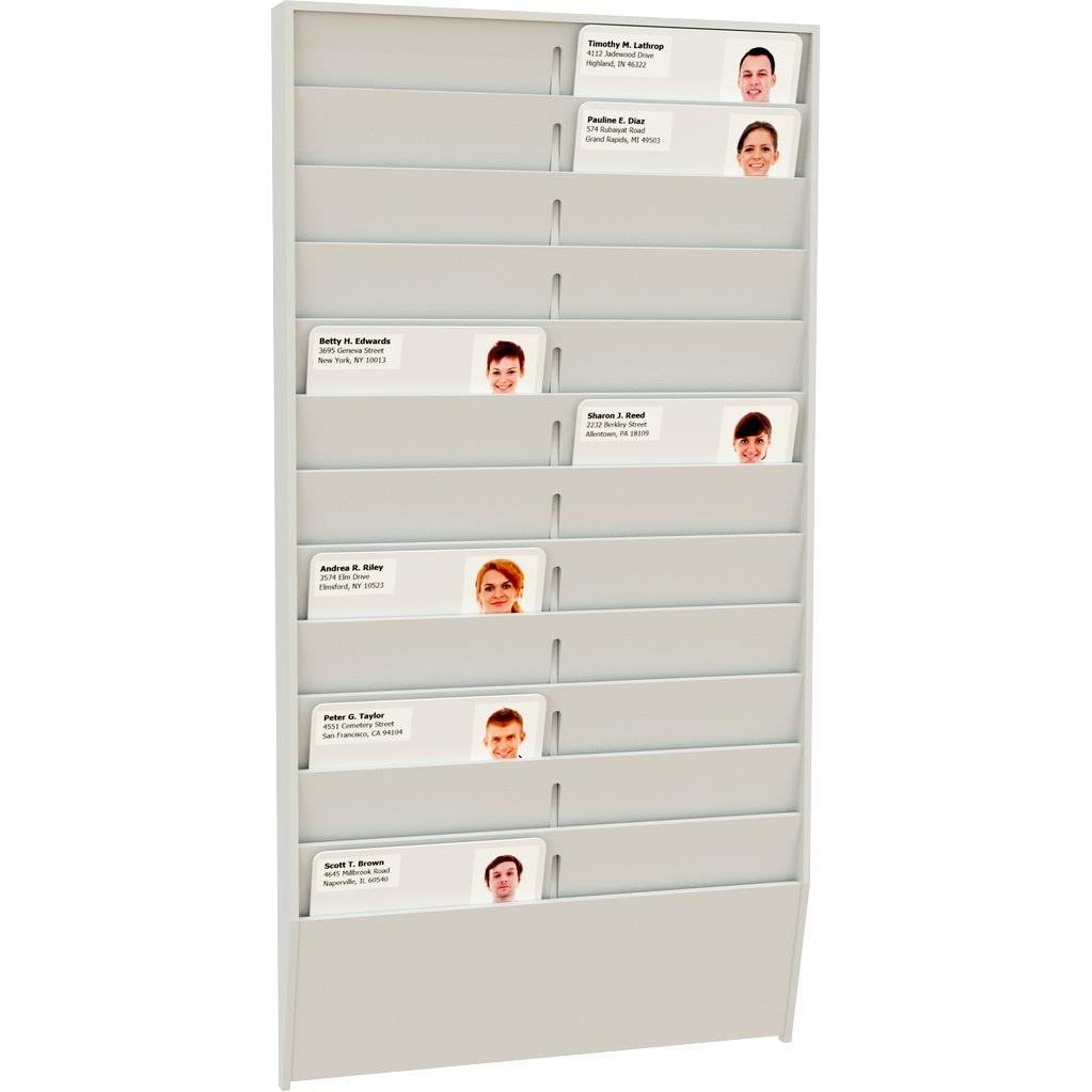 Paperflow, Prospektständer, Wandhalter für Mitarbeiterkarten 24 fächer hochwertiges kratz- und schlagfestes (A4)