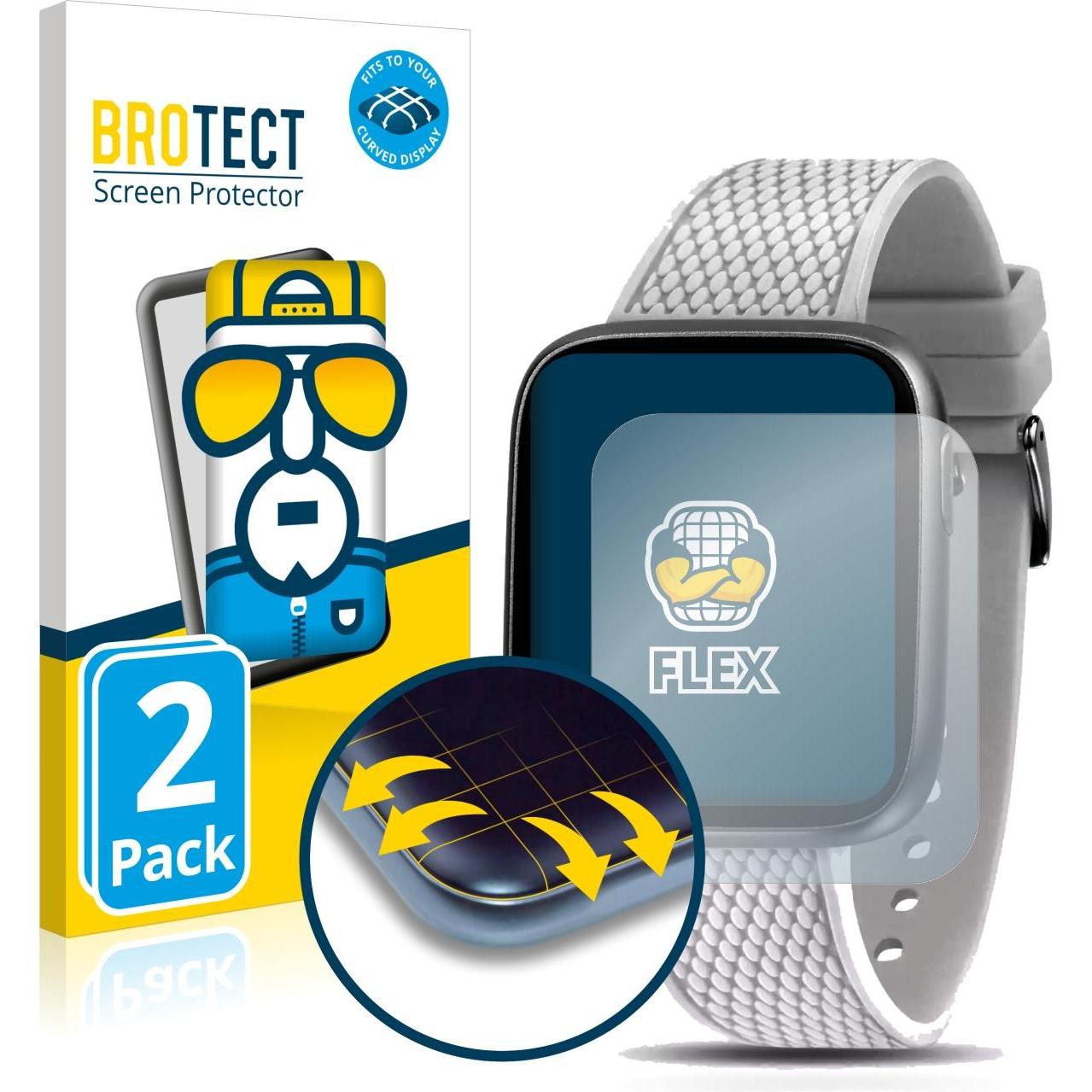 Thumbnail - BROTECT Full-Cover Displayschutz, Smartwatch Schutzfolie, Transparent