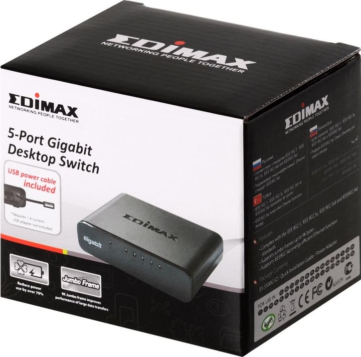 Immagine prodotto edimax ES-5500G V3: interruttore a 5 porte, 1Gbps (5 Porti)