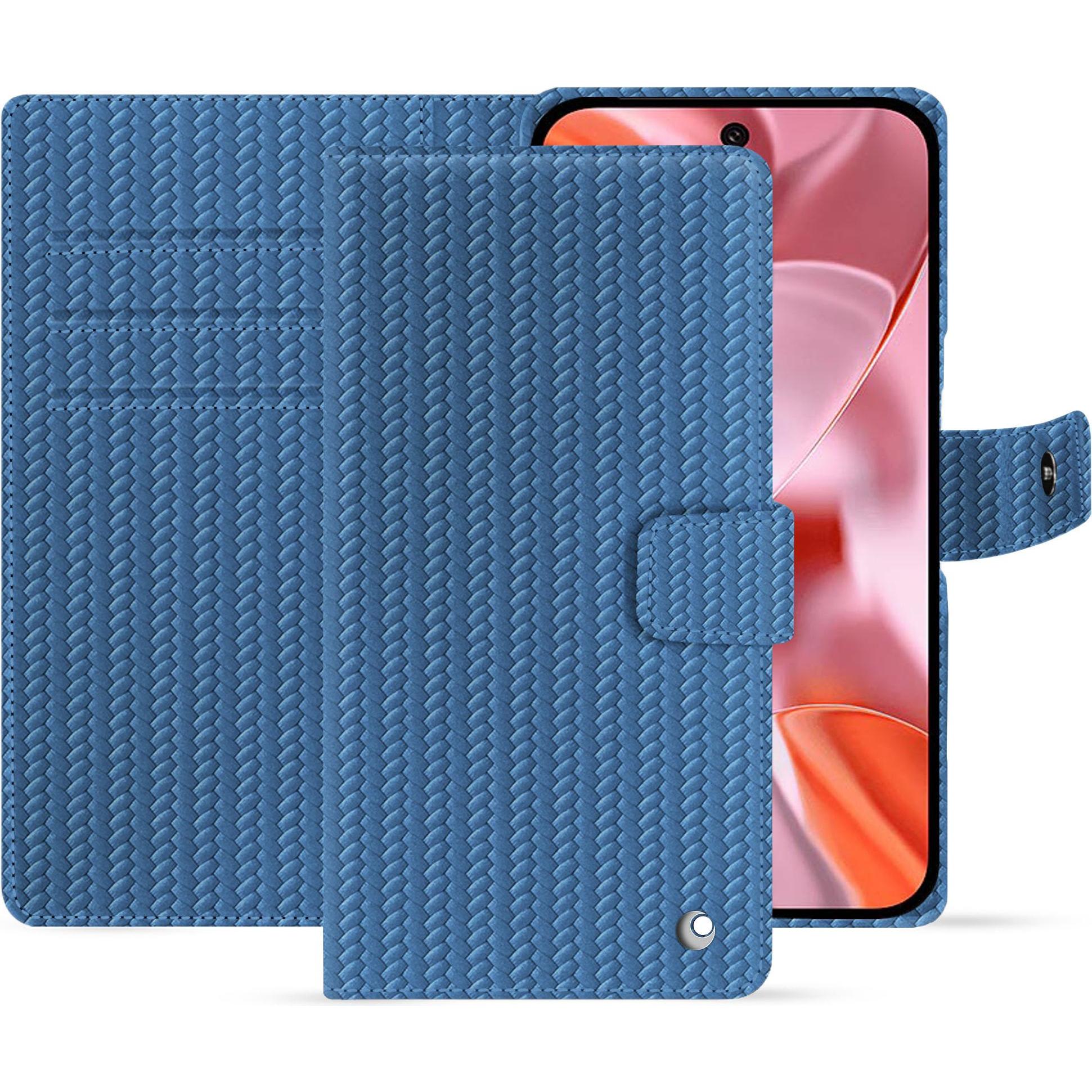 Noreve Lederschutzhülle Google Pixel 9 (Google Pixel 9), Smartphone Hülle, Blau