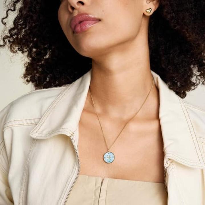 Actual product image Fossil - Gold-plated Pisces necklace Written in the Stars JF04848710 (Stainless steel, 51 cm)