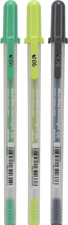 Immagine prodotto Sakura Penna roller in gel Gelly Roll Moonlight 06 "Botanical (Blu, Verde, Nero, 3 x)