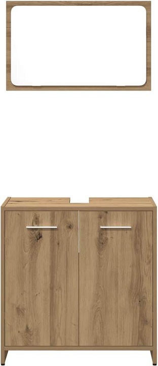 Image du produit VidaXL 3-tlg. Badmöbel-Set Artisan-Eiche Holzwerkstoff