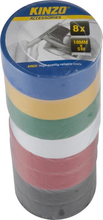 Actual product image Kinzo Insulating tape set 8 pcs. (18 mm)