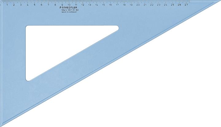 Actual product image Staedtler Drawing triangle Mars, 45 degrees, hypotenuse: 320 mm made of Plexiglas, with ink edge, scaling (32 cm)
