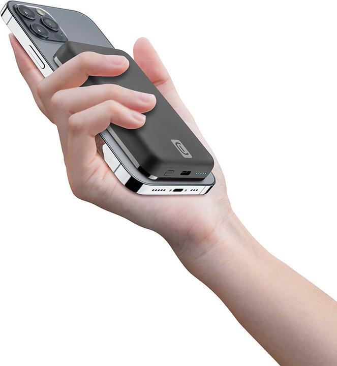 Immagine prodotto Cellularline Wireless power bank MAG 5000 Caricabatterie portatile compatibile con MagSafe Nero (5000 mAh, 7.50 W, 19.25 Wh)