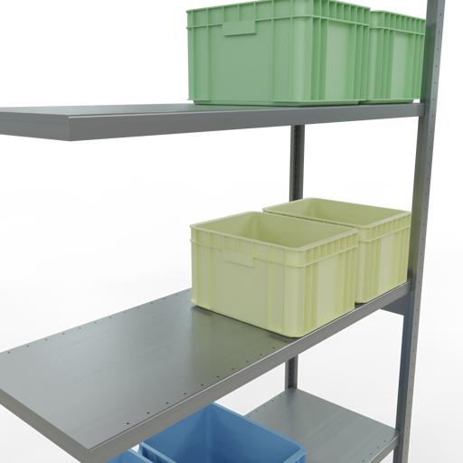 Actual product image Schulte Lagertechnik MULTIplus250 boltless add-on bay system with length bolts