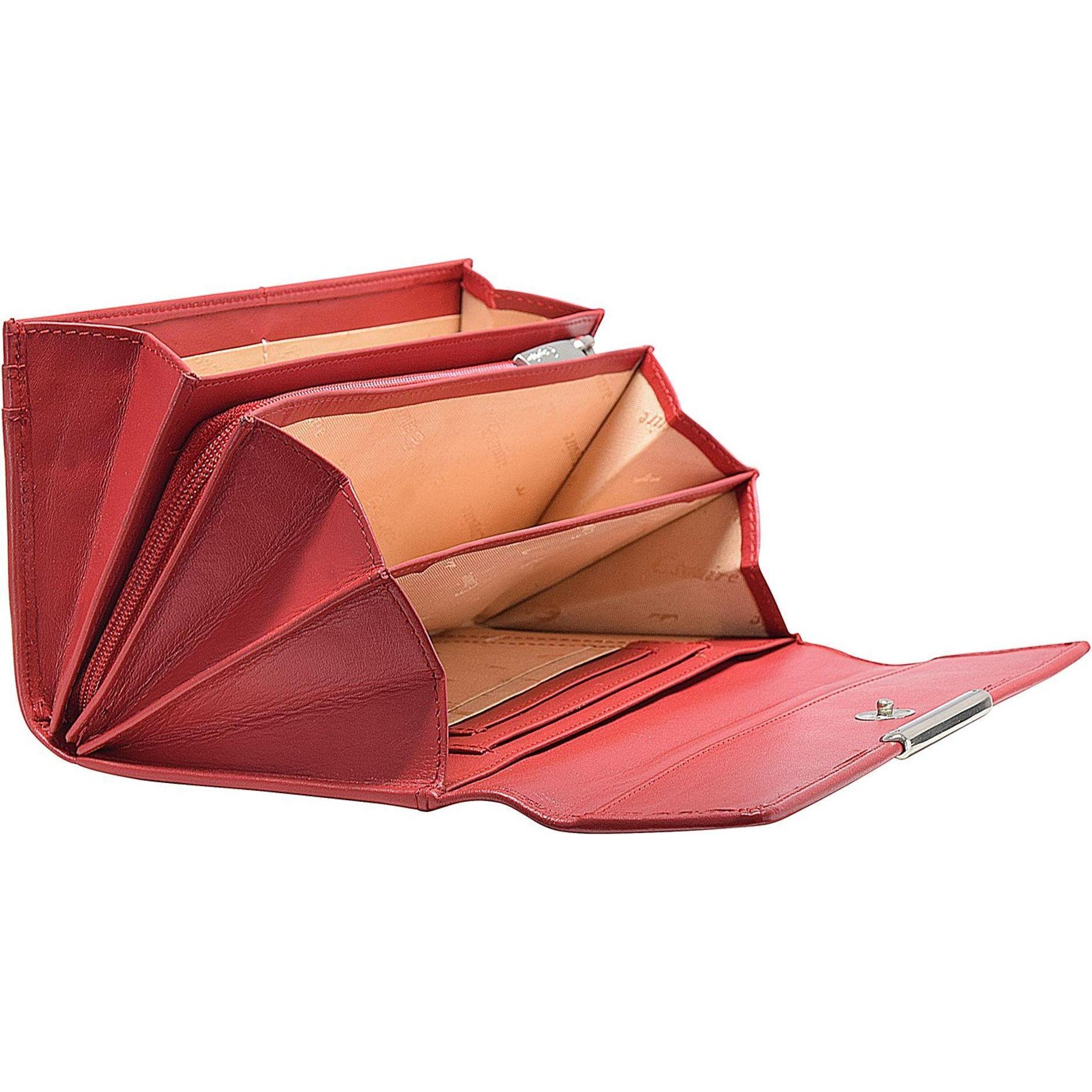 Thumbnail - Esquire, Damen, Portemonnaie, Helena Geldbörse Leder 18 cm, Rot