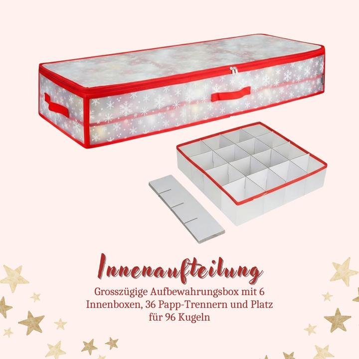 Actual product image Hermex Aufbewahrungsbox für Christbaumkugeln Aufbewahrungstasche Sortierbox (74 l)