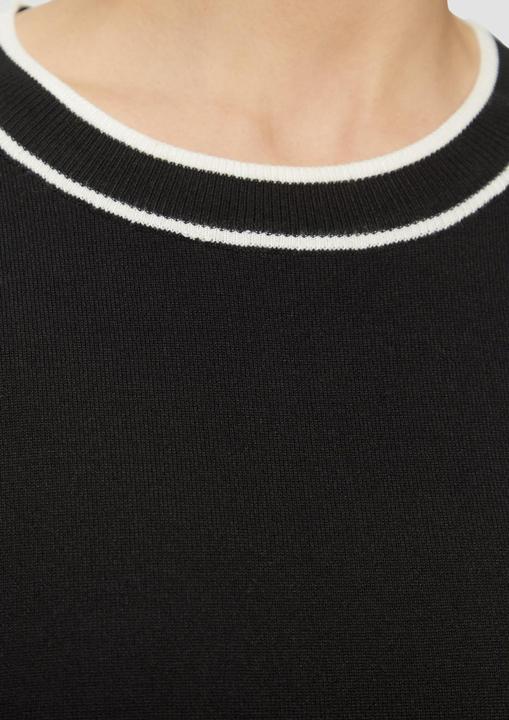 Produktbild s.Oliver Strickpullover Strick-Shirt mit Kontrast-Details (34)