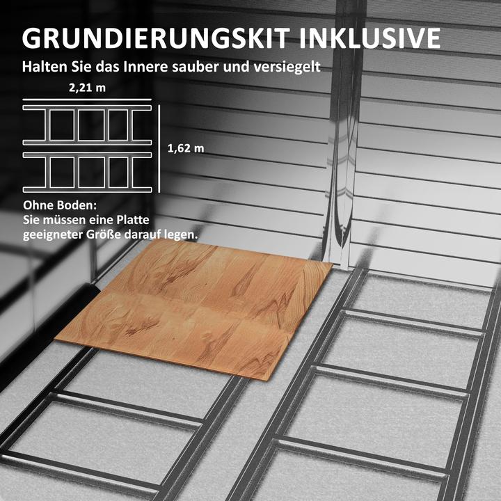 Produktbild Outsunny Gerätehaus Verzinkter Stahl Teak