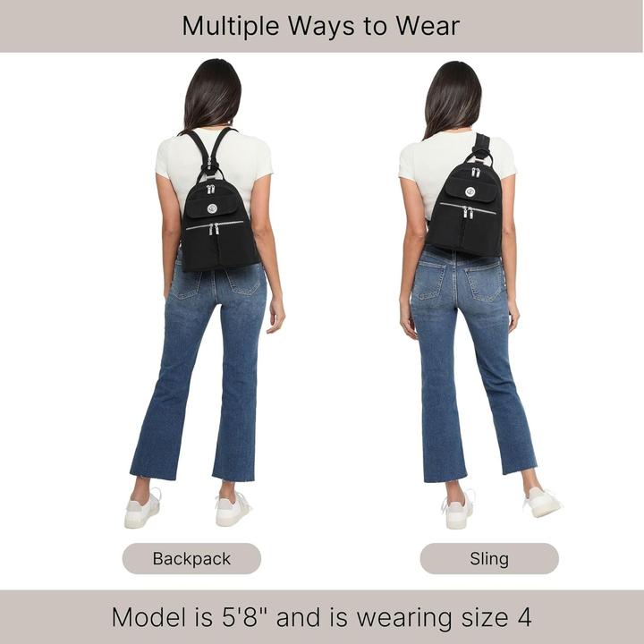 Actual product image Baggallini Naples Convertible Backpack Sling Crossbody