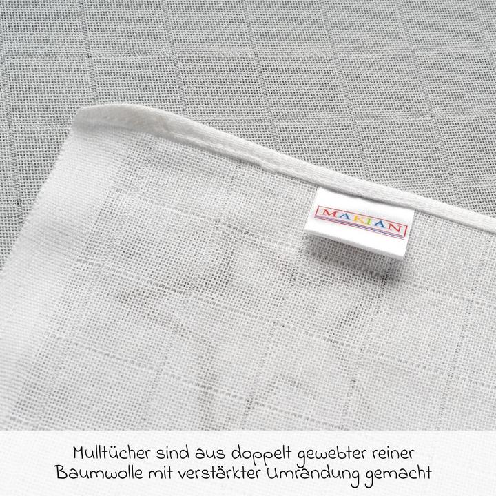 Actual product image Makian Muslin nappies & muslin cloths Muslin nappy / muslin cloth 4-pack 70 x 70 cm - stars (70 cm, 70 cm)