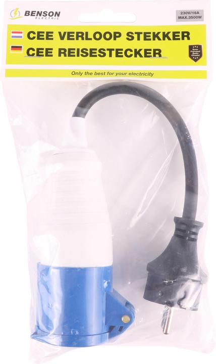 Actual product image Benson Electric CEE adapter connector (CEE 32/5)